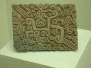 Precolombian stamp, made of clay (I think it's a late Pre-classic for you archaeo geeks).